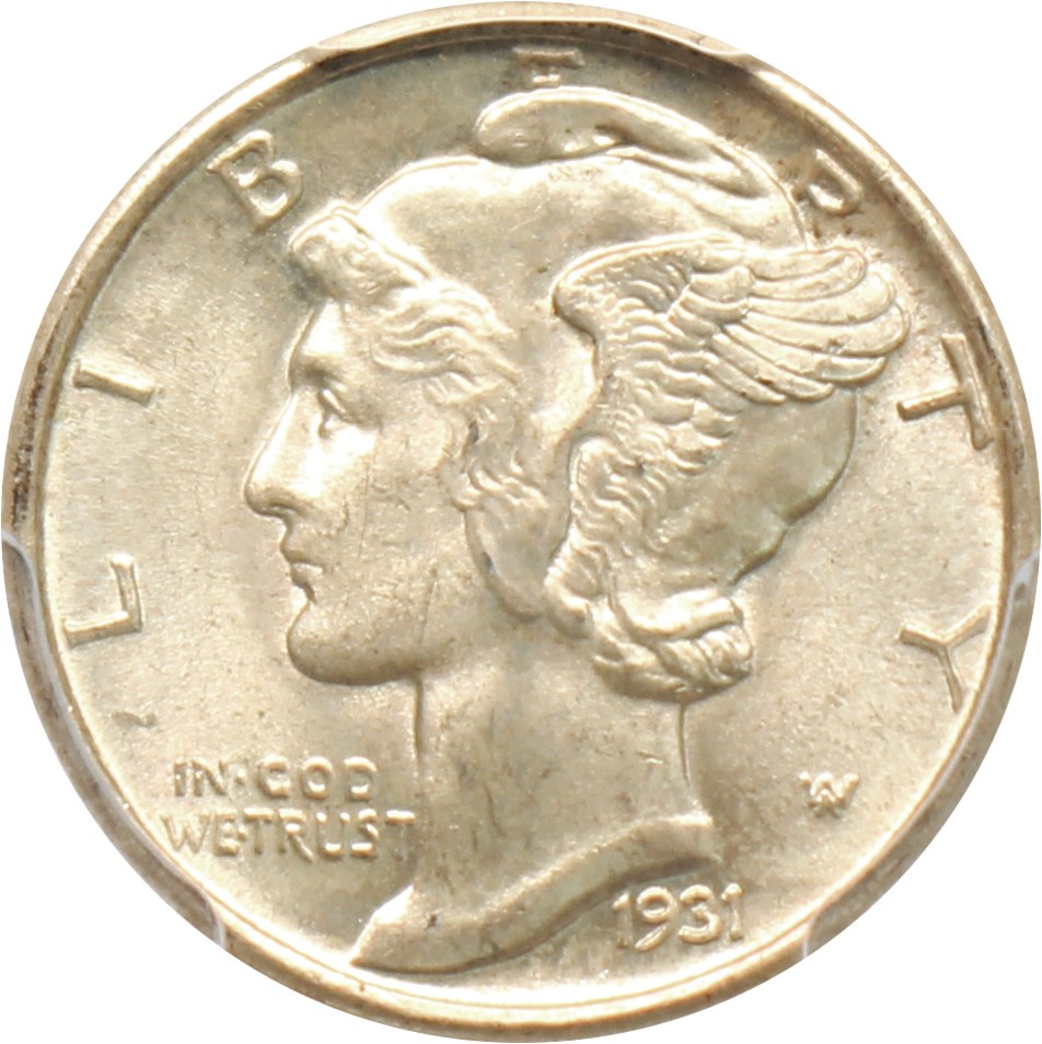 image for: 1931-S 10c PCGS MS65 FB