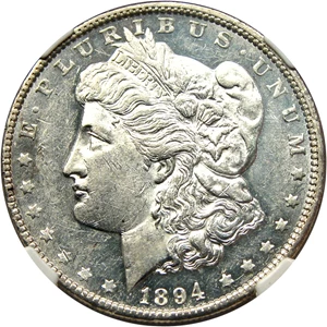 image for: 1894-O $1 NGC AU55 PL
