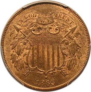 image for: 1865 2c PCGS MS66 RB