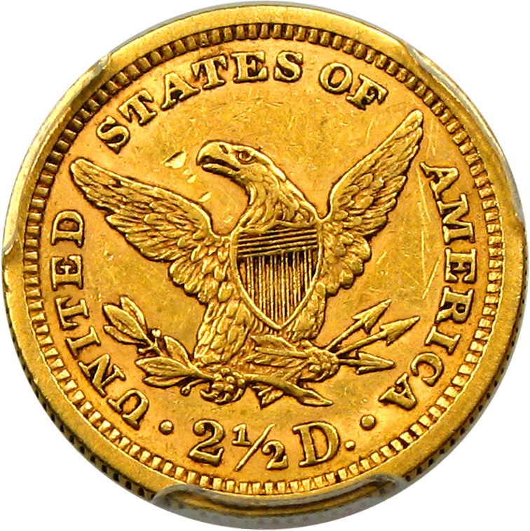 image for: 1862/1 $2 1/2 PCGS AU53