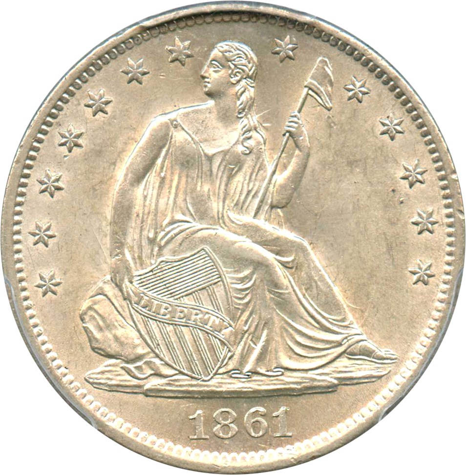 image for: 1861-S 50c PCGS MS62