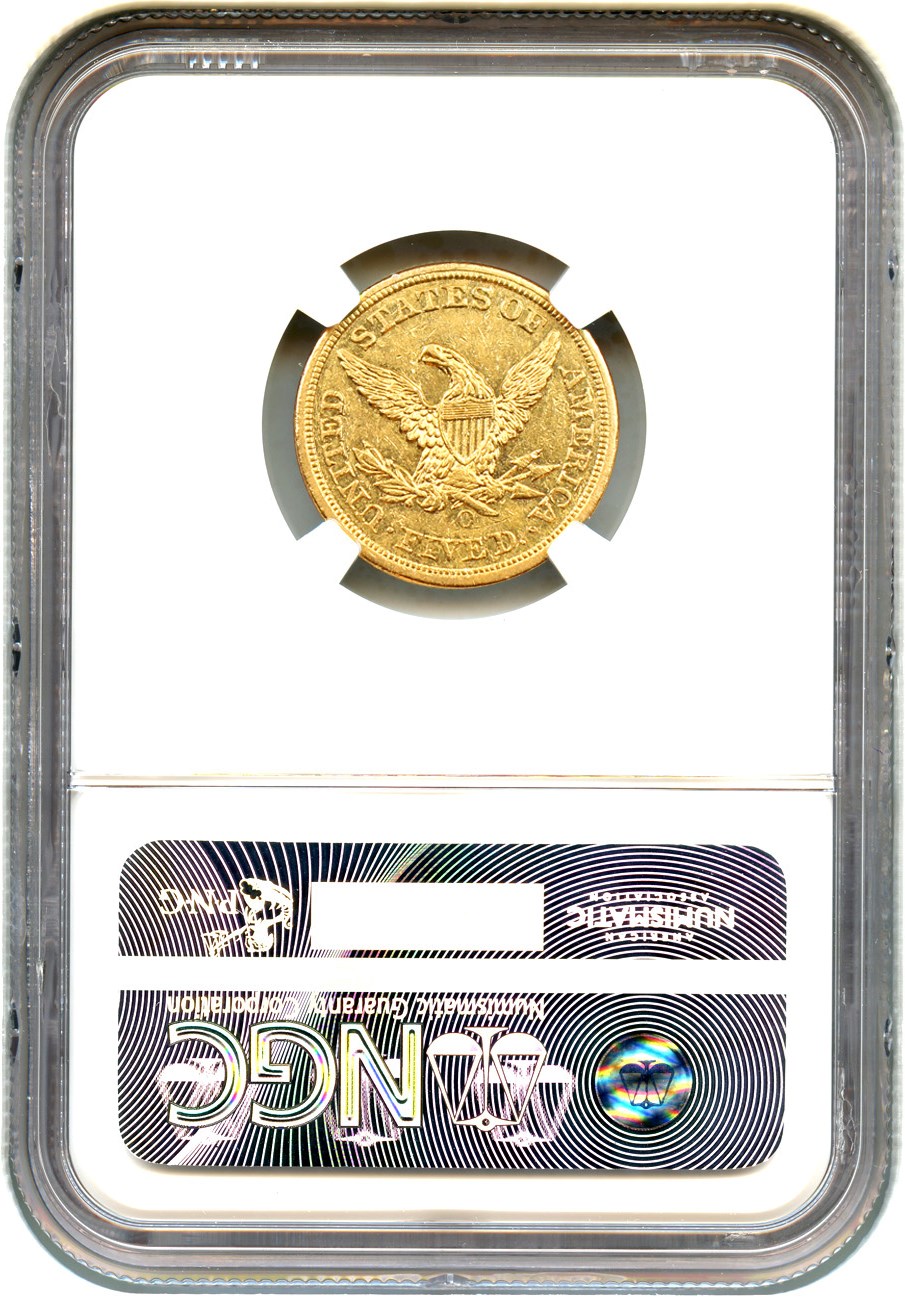 image for: 1857-O $5 NGC AU55
