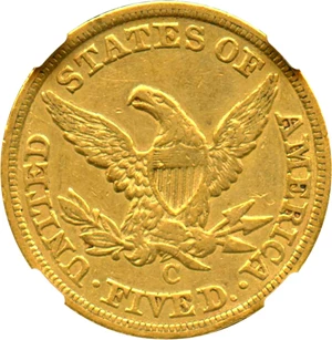 image for: 1846-C $5 NGC XF45