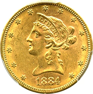 image for: 1884-S $10 PCGS MS62