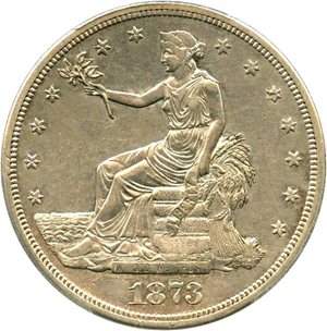 image for: 1873-S Trade$ PCGS AU50