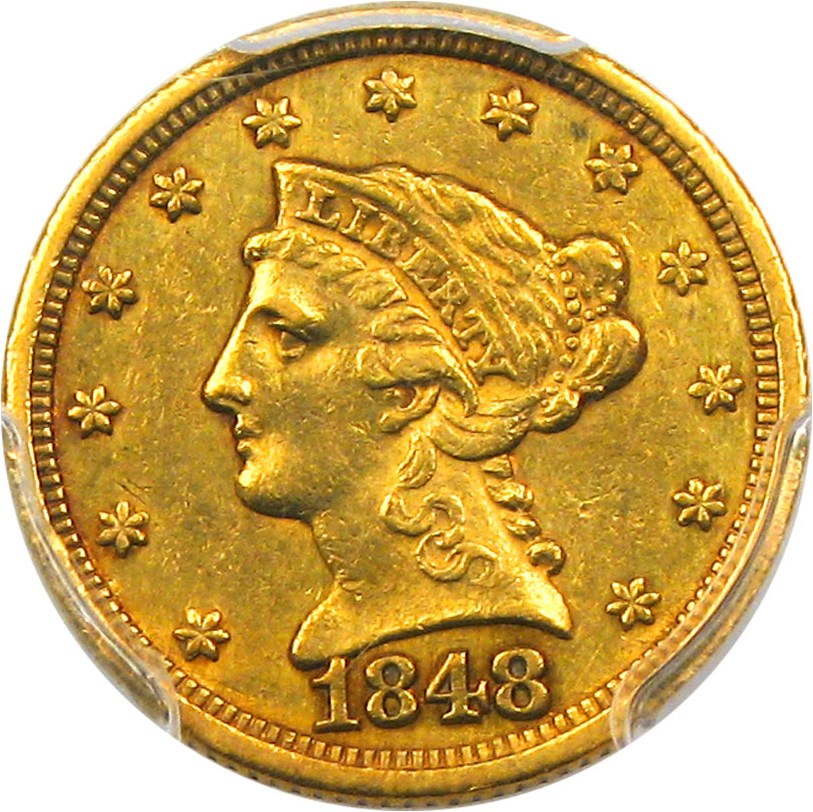 image for: 1848-C $2 1/2 PCGS AU55