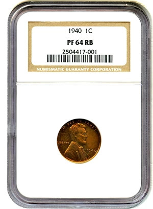 image for: 1940 1c NGC Proof 64 RB
