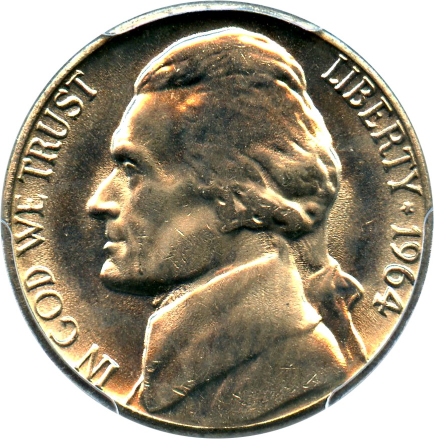 image for: 1964-D 5c PCGS MS66
