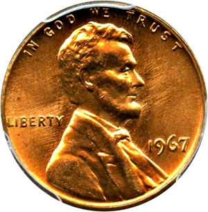 image for: 1967 1c PCGS MS66+ RD