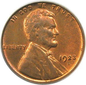 image for: 1923-S 1c PCGS/CAC MS63 RB