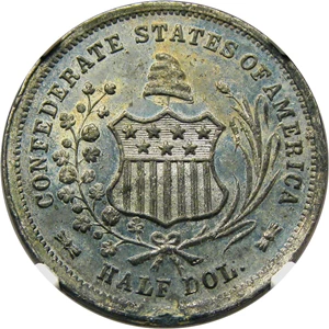 image for: 1861 Confederate States of America 50c NGC MS62 (Scott Restrike)
