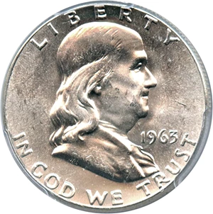 image for: 1963 50c PCGS MS64 FBL
