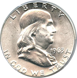 image for: 1963 50c PCGS MS64 FBL