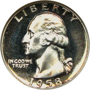 image for: 1958 25c NGC Proof 67 CAM