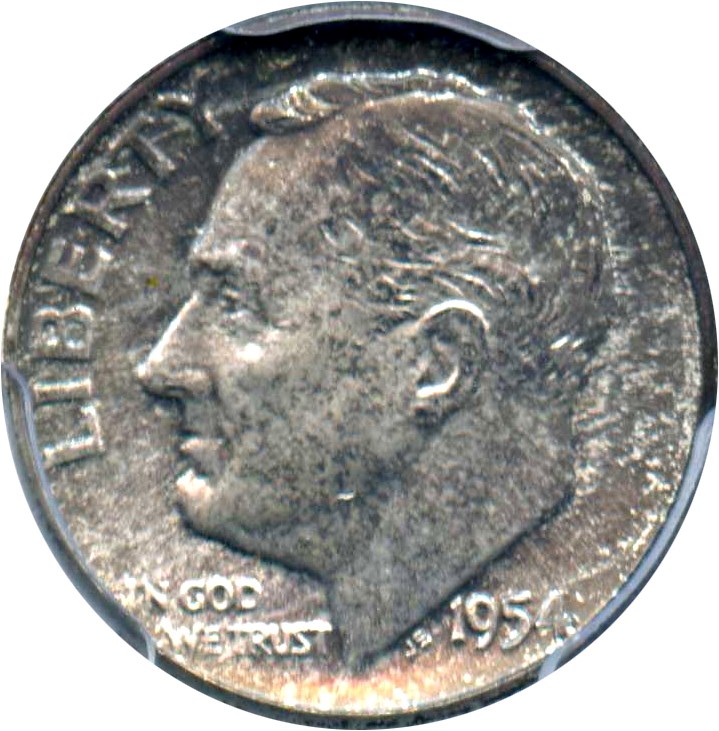 image for: 1954 10c PCGS MS66 FB