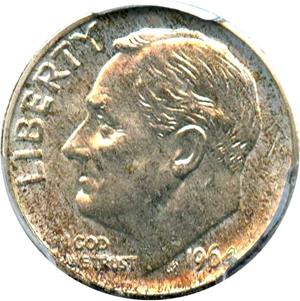 image for: 1964 10c PCGS MS66+ FB