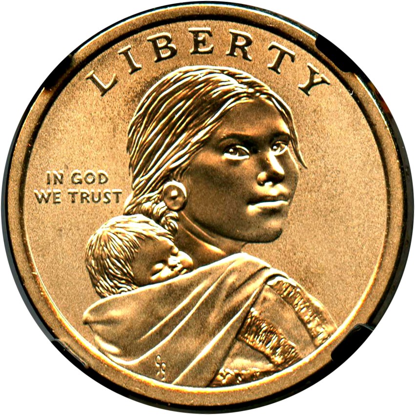 image for: 2014-D Sac $1 NGC MS69 (Enhanced Finish, Native Hospitality)