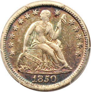 image for: 1850 H10c PCGS XF40