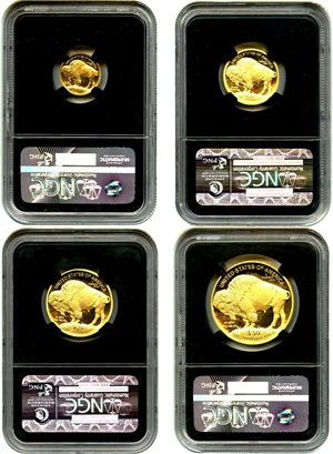 image for: 4 piece 2008-W American Buffalo Set NGC PR70 UCAM (4 Coins) - No Reserve