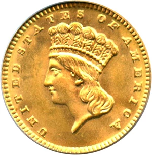 image for: 1887 G$1 PCGS/CAC MS64