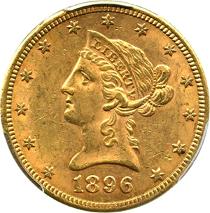 image for: 1896-S $10 PCGS/CAC MS61