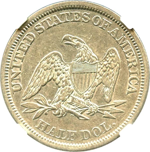 image for: 1842 50c NGC AU50 (Small Date, Large Letters)