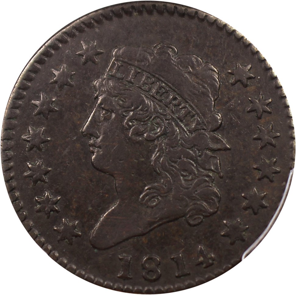 image for: 1814 1c PCGS VF25 BN (Crosslet 4)