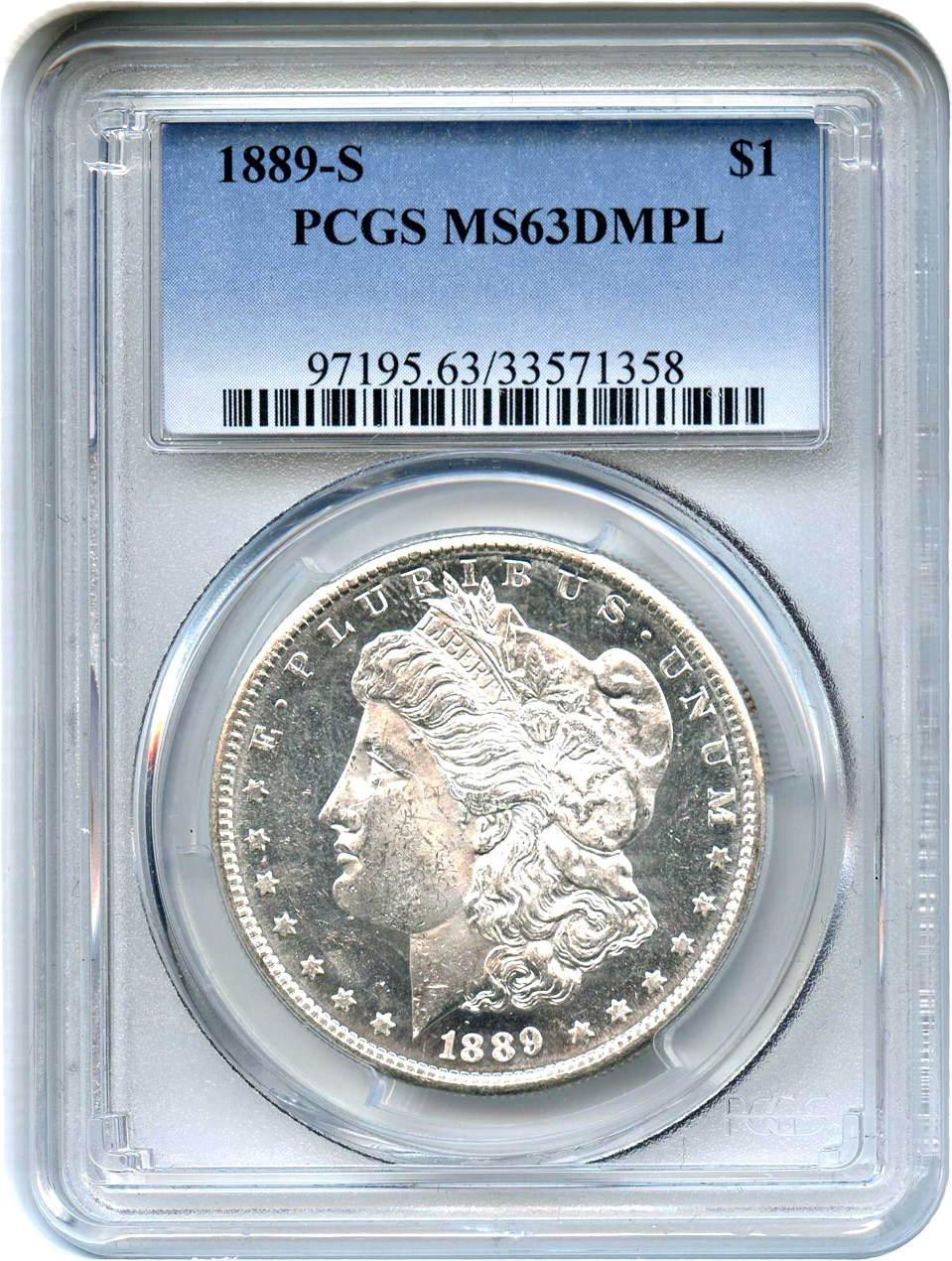 image for: 1889-S $1 PCGS MS63 DMPL