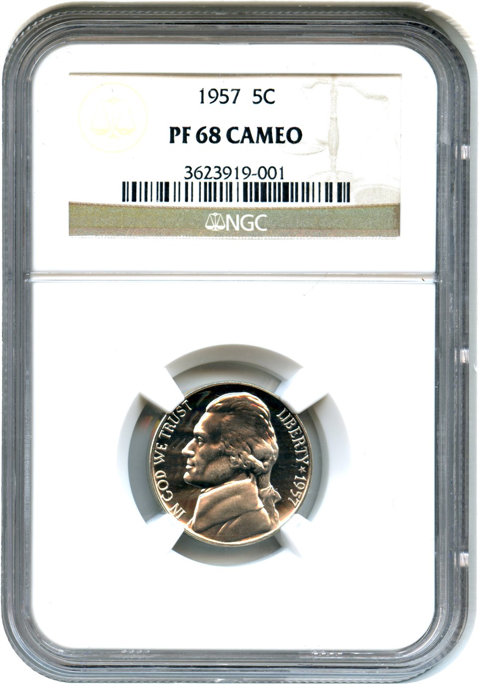 image for: 1957 5c NGC Proof 68 CAM - No Reserve!