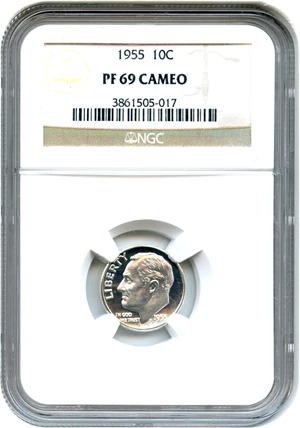image for: 1955 10c NGC Proof 69 CAM - No Reserve!