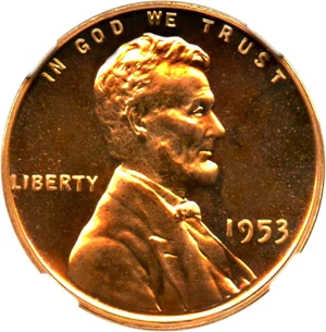 image for: 1953 1c NGC Proof 67 RD CAM - No Reserve!