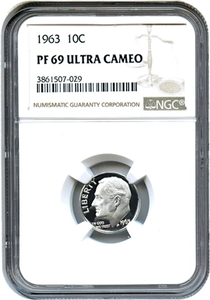 image for: 1963 10c NGC Proof 69 UCAM