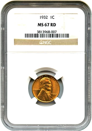 image for: 1932 1c NGC MS67 RD - No Reserve!