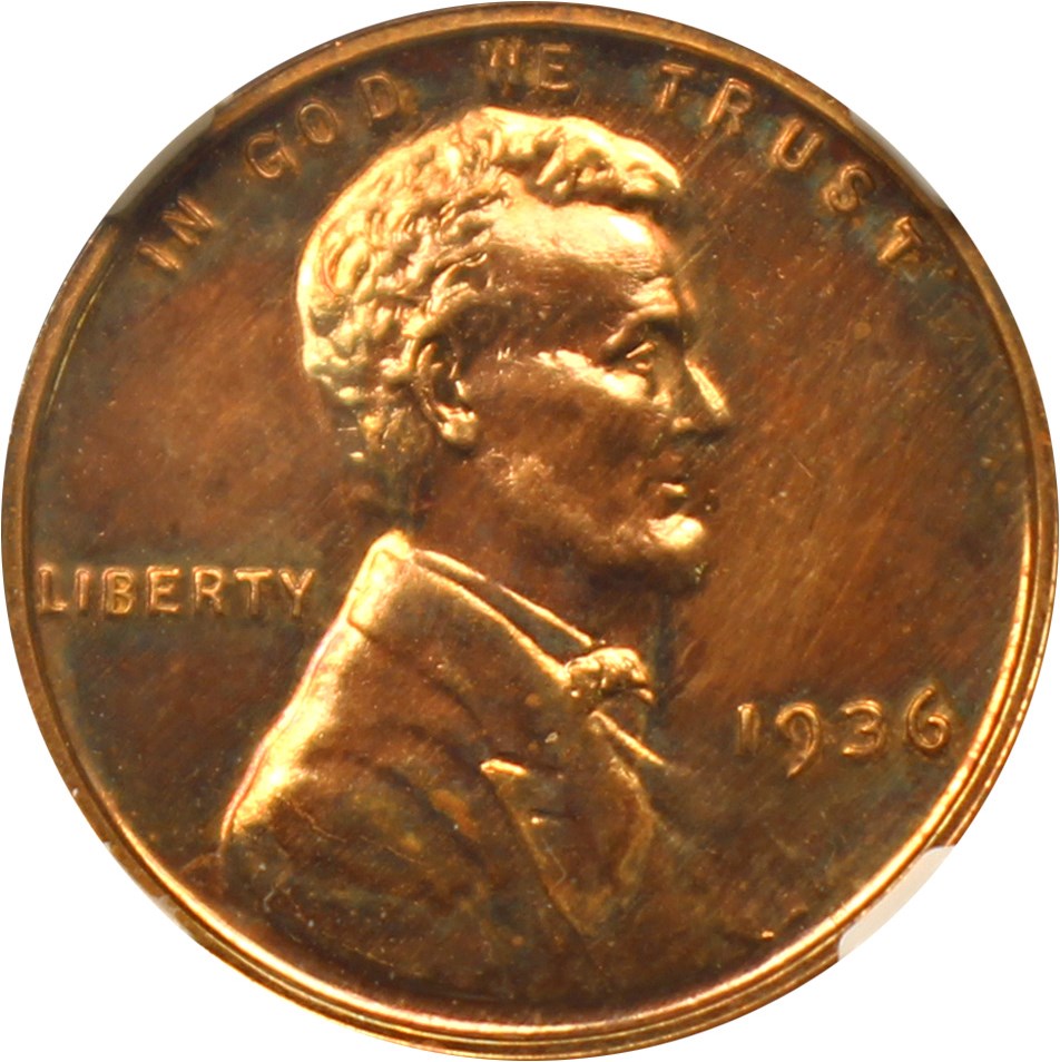 image for: 1936 1c NGC/CAC Proof 63 RB (Brilliant Finish)