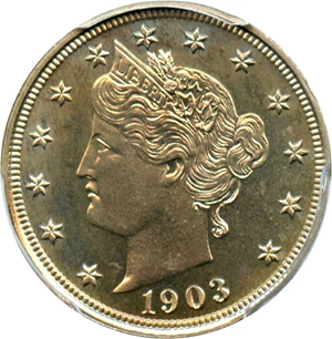 image for: 1903 5c PCGS/CAC Proof 66