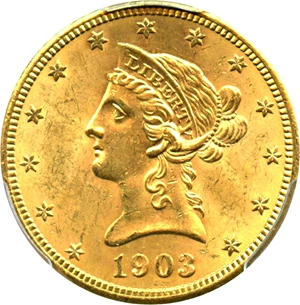 image for: 1903-S $10 PCGS/CAC MS64