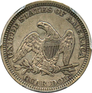image for: 1865 25c PCGS XF40 - No Reserve!