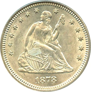 image for: 1878 25c PCGS MS63