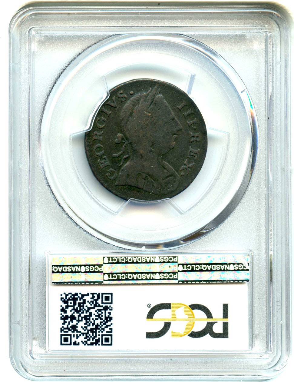 image for: 1772 Machin's Mills Halfpenny PCGS F15 BN (IVS)