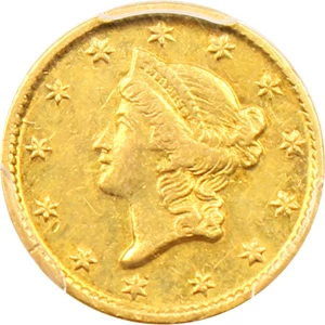 image for: 1852-D G$1 PCGS AU55 - Vault Value!