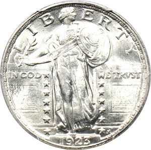 image for: 1923 25c PCGS MS66 FH