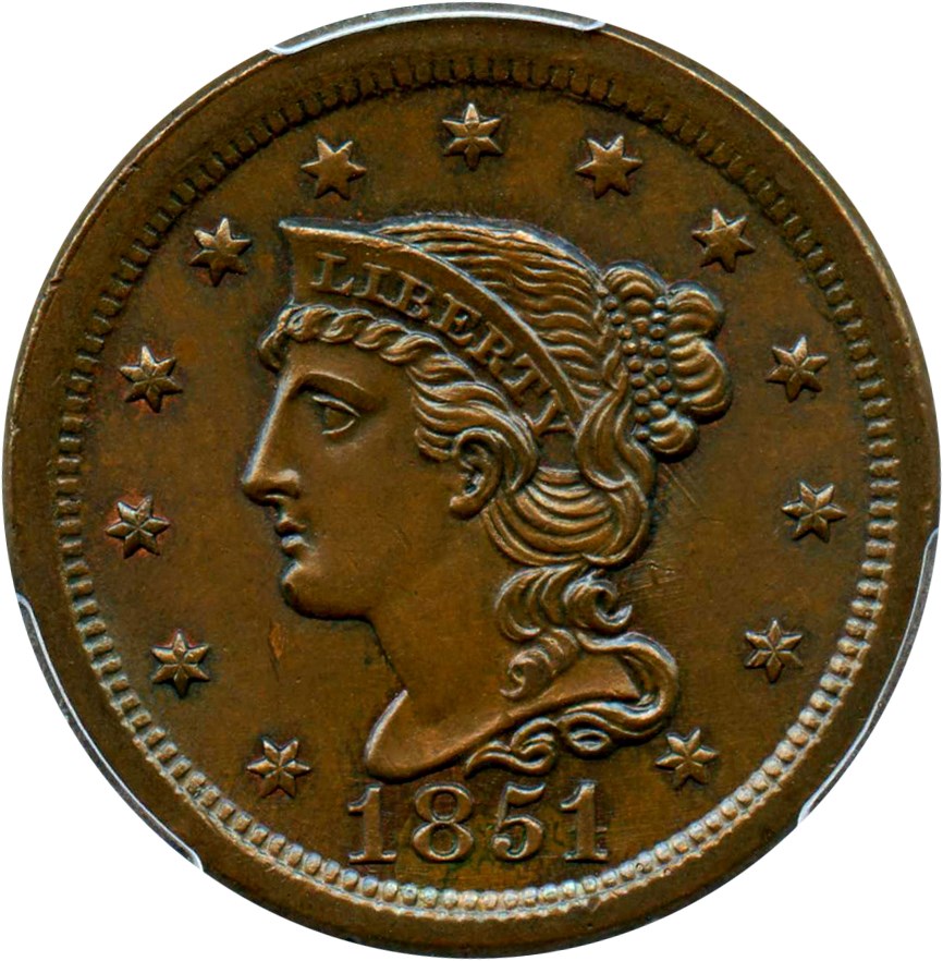 image for: 1851/81 1c PCGS MS65 BN 