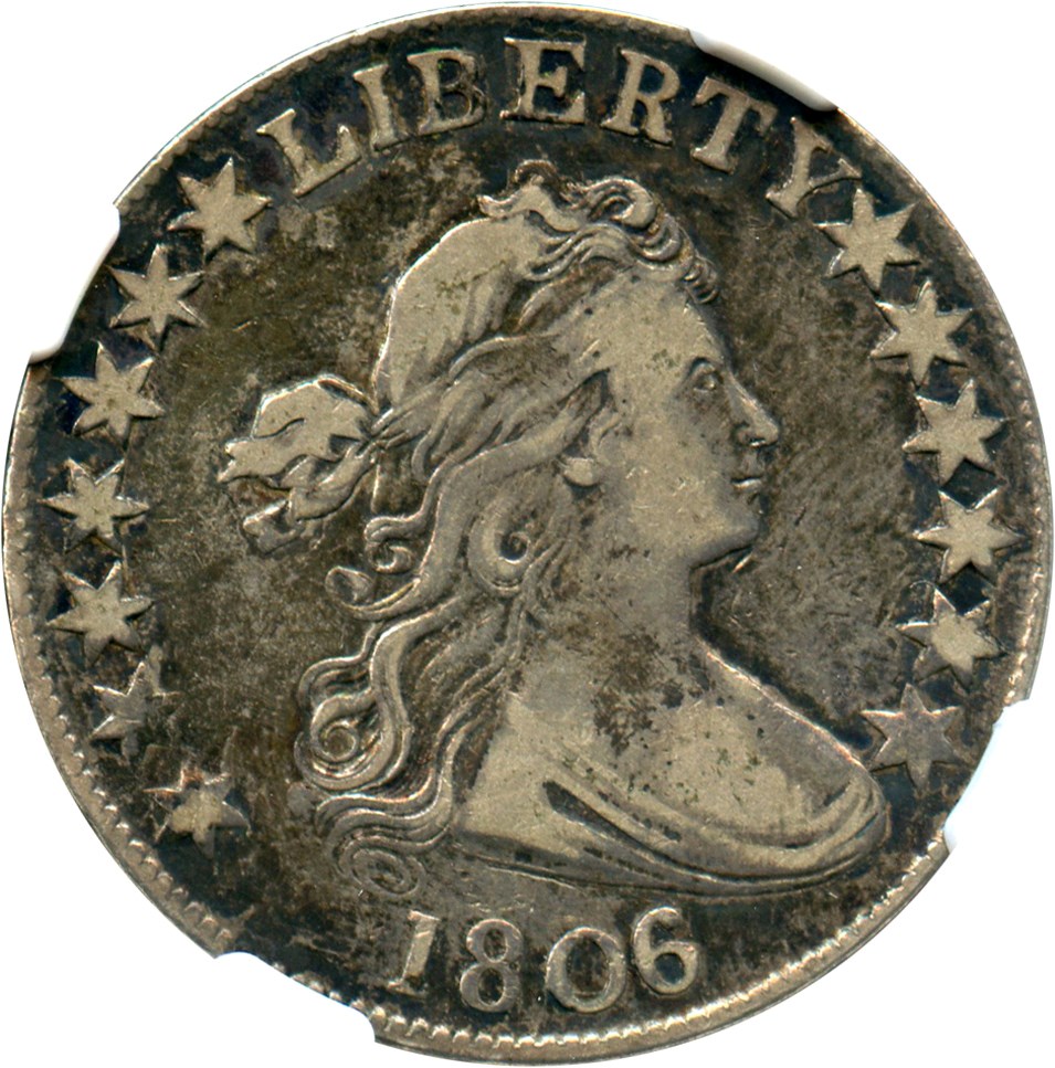 image for: 1806 50c NGC VF25 (Knob 6, Large Stars)