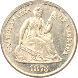 image for: 1873-S H10c PCGS/CAC MS64+