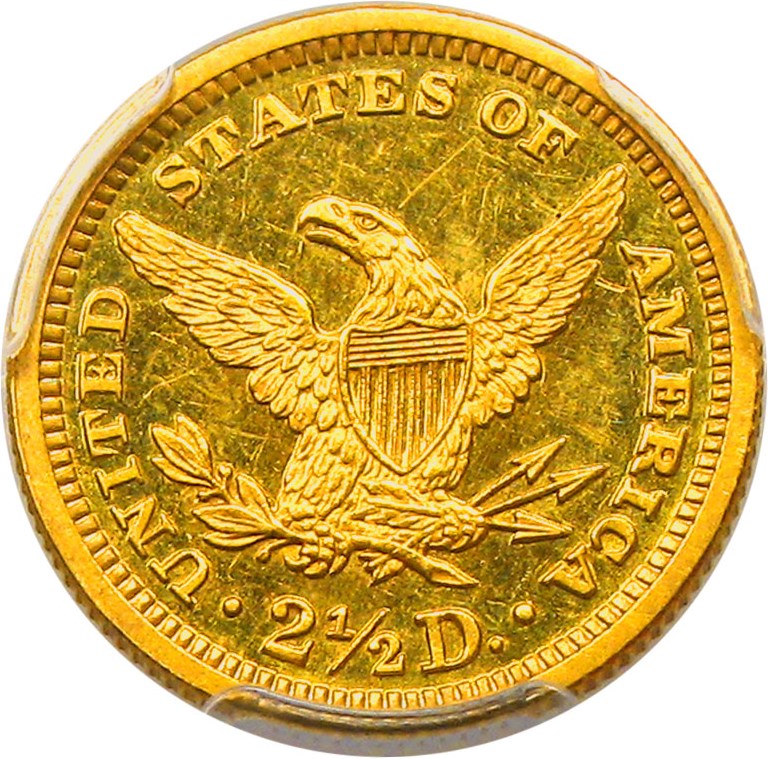 image for: 1890 $2 1/2 PCGS Proof 63 DCAM