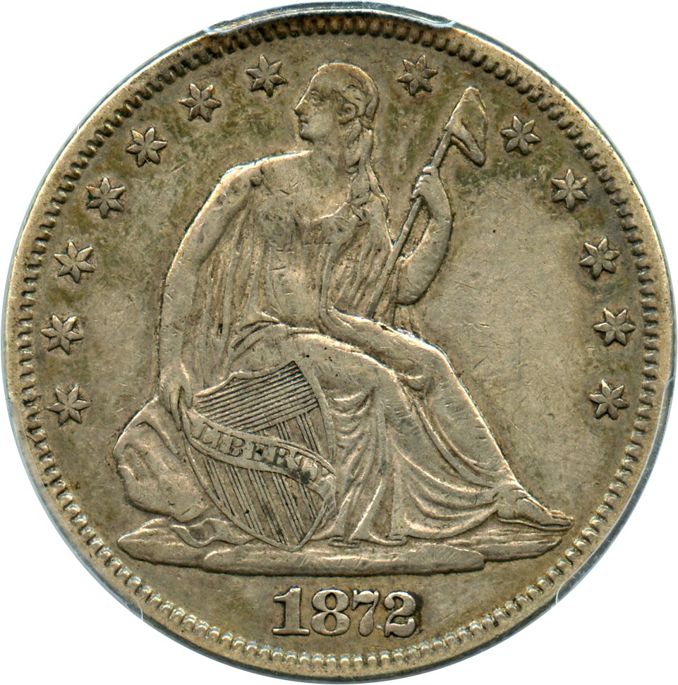 image for: 1872 50c PCGS/CAC XF40