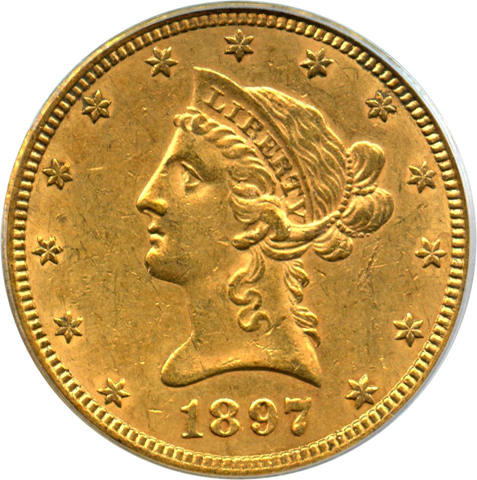 image for: 1897-S $10 PCGS/CAC AU50 (OGH)