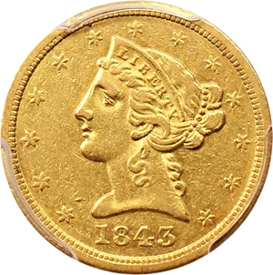 image for: 1843-O $5 PCGS XF40 (Large Letters)