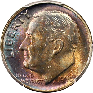 image for: 1950-S 10c PCGS MS66 FB