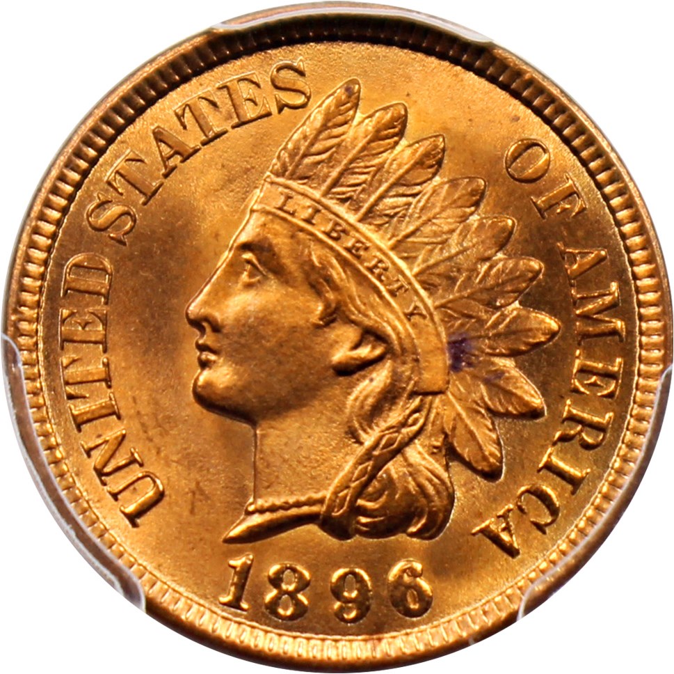 image for: 1896 1c PCGS MS65 RD